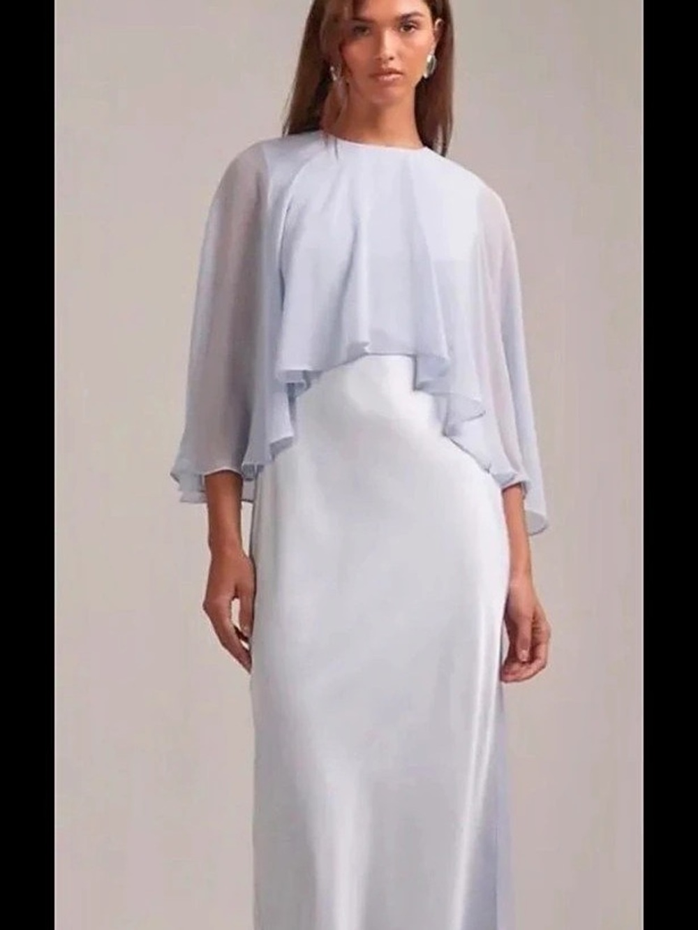 ASOS blue satin maxi dress
